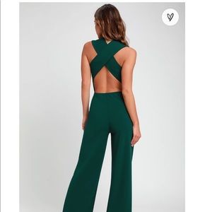 LuLus size small emerald green romper, never worn